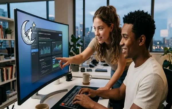 Analyzing real-time market insights and AI-driven predictive setups using the Moondog AI (MDOGAI) trading co-pilot platform.