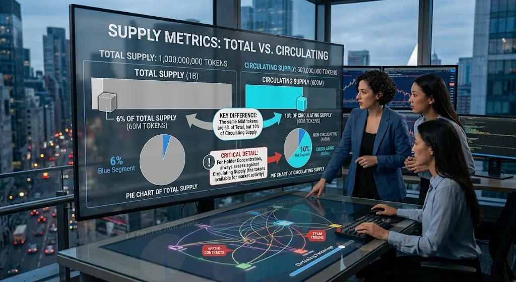 Total supply vs. circulating supply